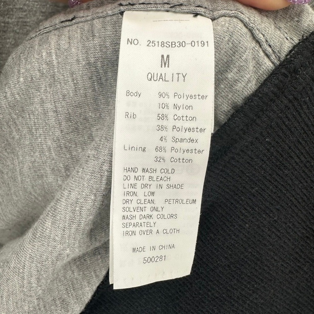 AZUL by moussy Black Bomber Jacket Mens Medium Lightweight Casual Travel Street - Picture 10 of 11